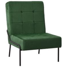 Greatstore Relaxační židle 65 x 79 x 87 cm tmavě zelená samet