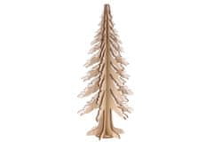ATAN Strom, dřevěná dekorace - přírodní s bílými kraji AC7162