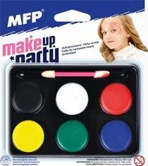 MFP s.r.o. barvy na obličej se štětečkem - 6 ks barev 6300361