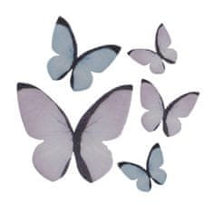 Dekora Motýlci z jedloho papíru 3-6cm 79ks -