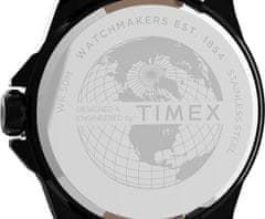 Timex Boutique 44 mm TW2U15100, s datumovkou a hnědým koženým řemínkem