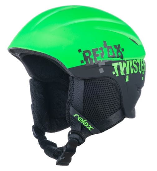 R2 Lyžařská helma Relax Twister matná zelená černá S 53-56 cm