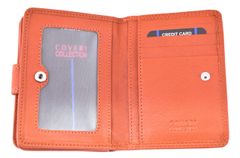 COVERI Dámská kožená peněženka Coveri - oranžová