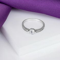 Brilio Silver Půvabný stříbrný prsten se zirkony RI024W (Obvod 50 mm)