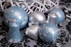 Decor By Glassor Vánoční srdíčko stříbrné