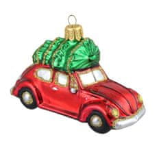 Decor By Glassor Vánoční ozdoba autíčko se stromkem