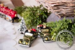 Decor By Glassor Vánoční ozdoba autíčko s dárky