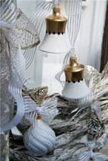 Decor By Glassor Vánoční zvonek bílý zlatý 