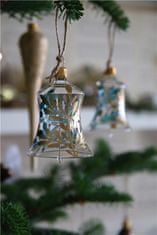 Decor By Glassor Vánoční rampouch krémový lístky