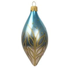Decor By Glassor Vánoční oliva hnědo-modrá