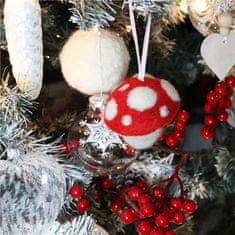 Decor By Glassor Vánoční dekorace plstěná muchomůrka z chráněné dílny