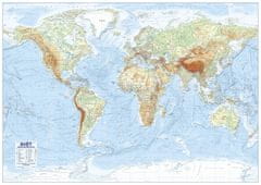 Excart Svět - nástěnná zeměpisná mapa 195 x 138 cm (česky) - laminovaná mapa