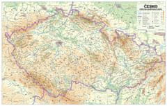 Excart ČR - nástěnná obecně zeměpisná mapa 198 x 126 cm - laminovaná mapa