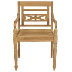 Vidaxl Židle Batavia 4 ks s poduškami masivní teakové dřevo