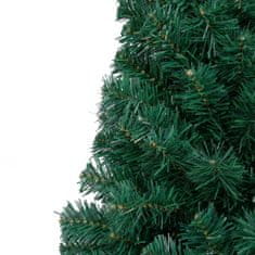 Greatstore Umělý vánoční půl stromek se stojanem zelený 120 cm PVC