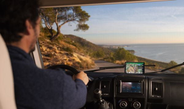 GPS navigace karavany obytné vozy a přívěsy Camper 1090 MT-D, mapa Evropy, doživotní aktualizace, Bluetooth hands-free, Wi-Fi