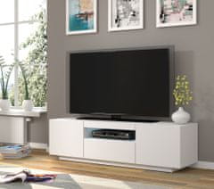 Homlando TV stolek AURA 150 cm univerzální: závěsné, stojící bílý matný