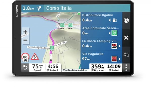 GPS navigace karavany obytné vozy a přívěsy Camper 1090 MT-D, mapa Evropy, doživotní aktualizace, Bluetooth hands-free, Wi-Fi