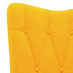 Greatstore Relaxační židle hořčicově žlutá textil