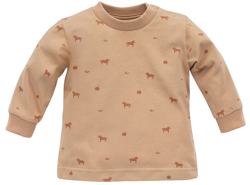 PINOKIO dětské tričko Wooden Pony z organické bavlny 1-02-2111-410 hnědá 62