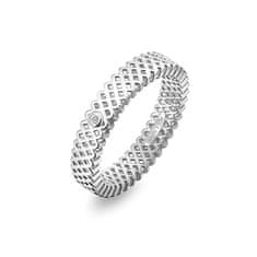 Hot Diamonds Luxusní stříbrný prsten s diamantem Quest Filigree DR222 (Obvod 52 mm)