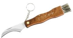 Herbertz 207510 kapesní houbařský nůž 7,3 cm, dřevo, štětec, nylonové pouzdro