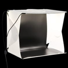 Greatstore Skládací LED softbox pro foto studio 40 x 34 x 37 cm plast bílý