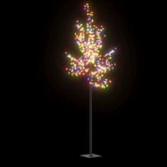Greatstore Vánoční strom 220 LED barevné světlo třešňový květ 220 cm