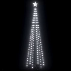 Greatstore Vánoční stromek kužel 136 studených bílých LED světel 70x240 cm