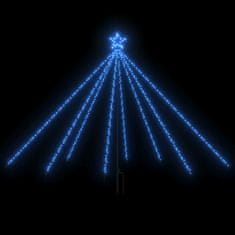 Greatstore Vánoční světelný strom dovnitř i ven 400 LED modrý 2,5 m