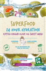 7th Heaven Superfood hydratační maska na ubrousku Axtra Virgin olive oil