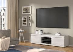 Homlando TV stolek NET 180 cm bílý mat / bílý lesk