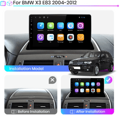 Junsun 2GB RAM Autorádio do BMW X3 E83 (2004 - 2012) ANDROID 12.0 WIFI, GPS, Bluetooth, Dotykové Android rádio do BMW E83 X3 2004 2005 2006 2007 2008 2009 2010 2011 2012 GPS autorádio X3, Kamera, Canbus
