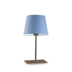LYSNE.PL Moderní stolní lampa GENUA staré zlato rám, světle modrá
