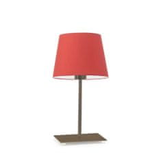 LYSNE.PL Moderní stolní lampa GENUA staré zlato rám, červená