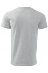 Malfini Pánské triko jednoduché, světlešedý melír, XL