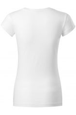 Dámské tričko s V-výstřihem zúžené, bílá, M