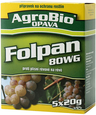 AgroBio Folpan 80 WG proti plísni révové v révě vinné 5x100g