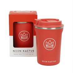 Neon Kactus Termohrnek / Travel Mug NEON KACTUS 380 ml Barva: Rock Star (Black)