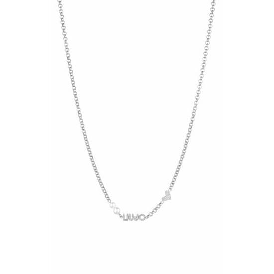 Liu.Jo Romantický ocelový náhrdelník s perličkami Icona LJ1689