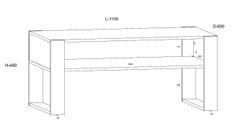 Konferenční stolek NUKA F 110 cm bílá mat