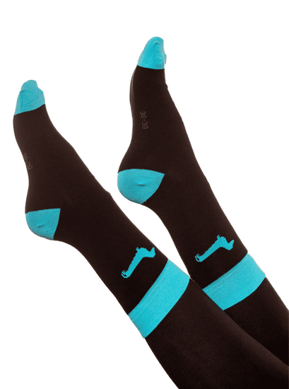 Kašmir Designové ponožky CRAZY KS05 blue