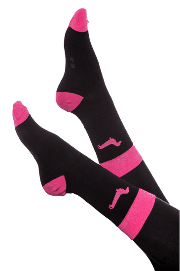 Kašmir Designové ponožky CRAZY KS06 pink