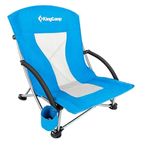 King Camp Kemping skládací židle Deluxe s opěrkami ocel - modrá