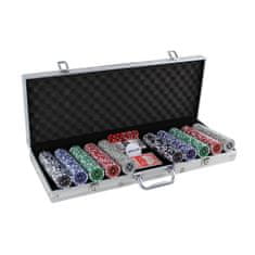 Master poker set 500 v kufříku Deluxe s označením hodnot