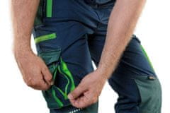 NEO TOOLS Montérkové kalhoty s laclem, premium, modro-zelené, Velikost S/48