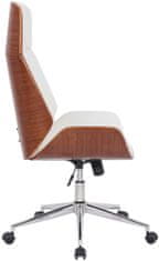 BHM Germany Kancelářská židle Varel, syntetická kůže, ořech / bílá