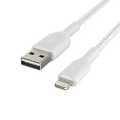 Belkin BoostCharge Lightning - USB kabel opletený Bílá 2 metry