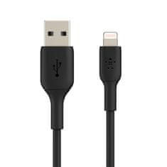 Belkin BoostCharge Lightning - USB kabel 15cm, bílý Černá 3 metry
