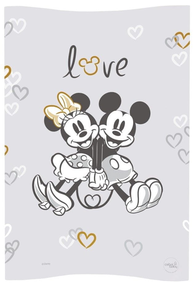 Levně Ceba Baby Podložka přebalovací měkká COSY 50x70 Disney Minnie & Mickey Grey